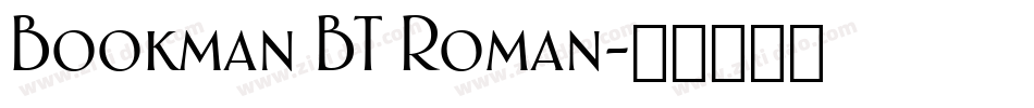 Bookman BT Roman字体转换